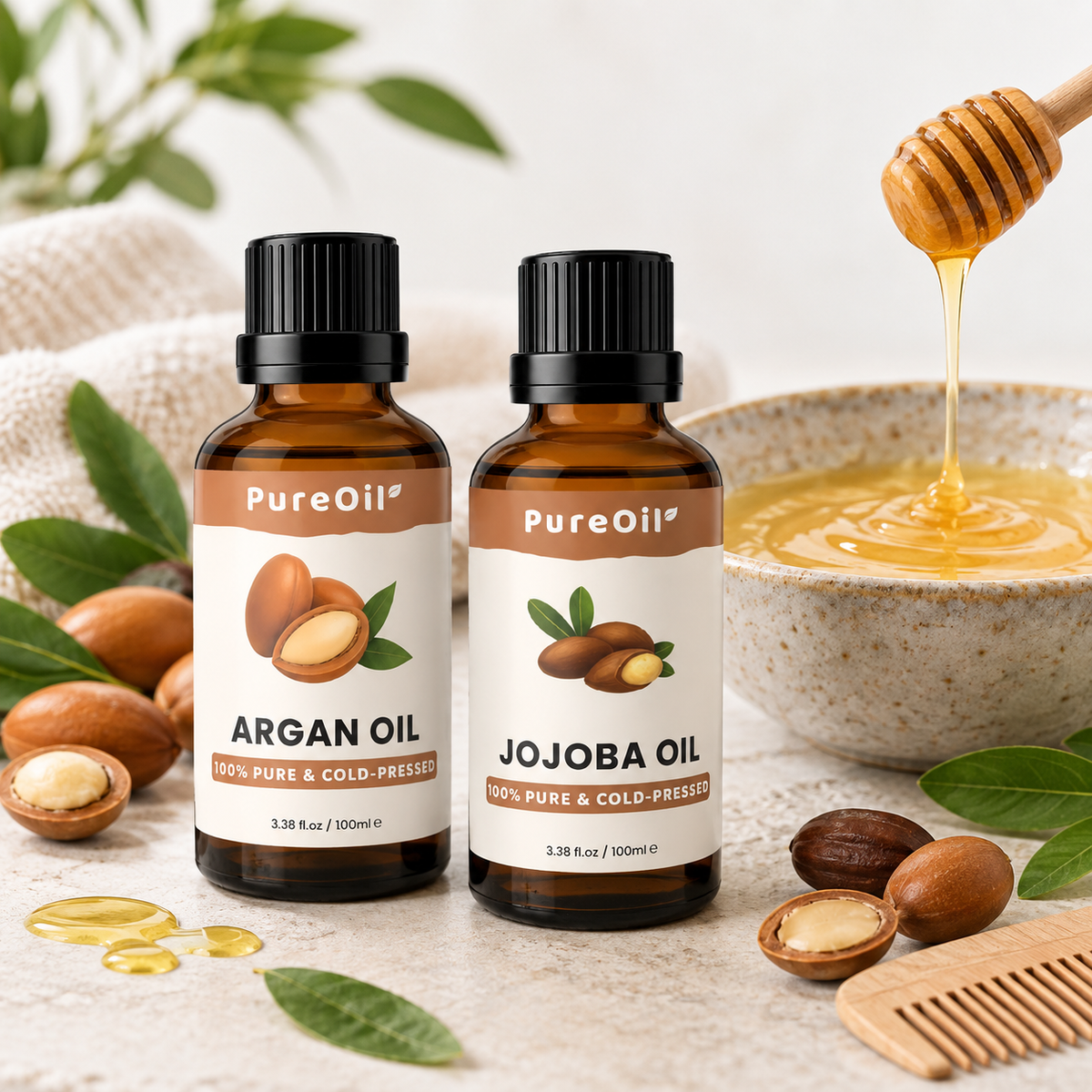 DIY Honey Hair Mask met honing, argan en jojoba
