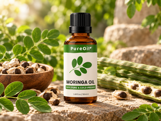 PureOil® Moringa olie met moringabladeren en zaden