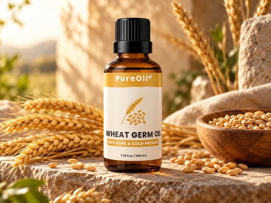 PureOil® Tarwekiemolie met tarwe en tarwekiemen
