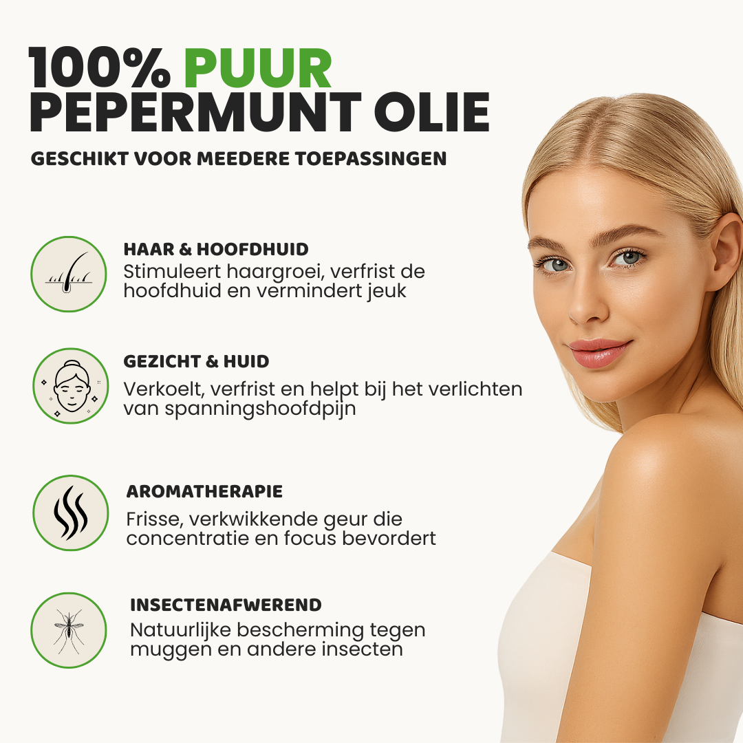 Pepermunt Olie (30ML) 100% Puur & Stoomgedestilleerd