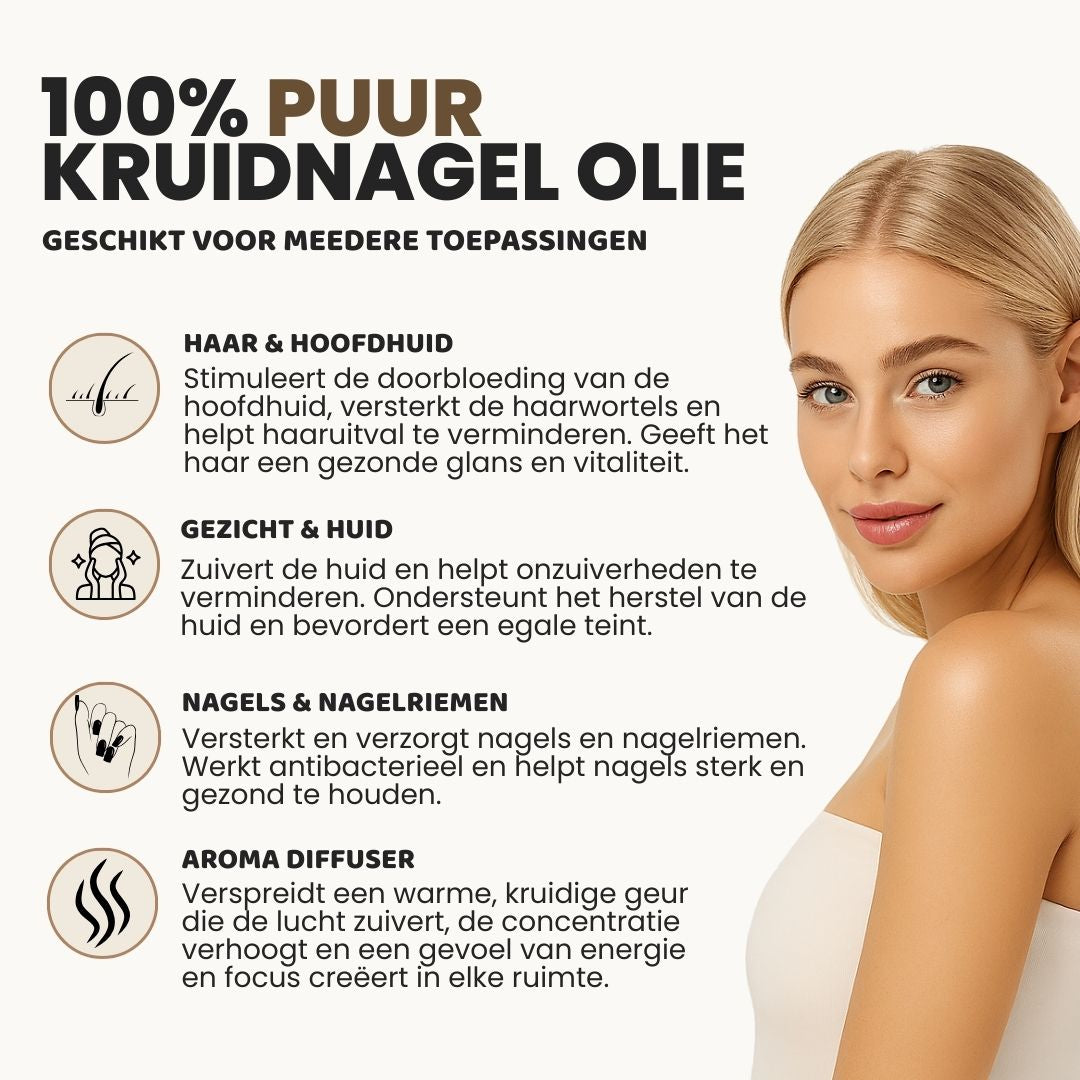 Kruidnagel Olie (30ML)  100% Puur & Stoomgedestilleerd