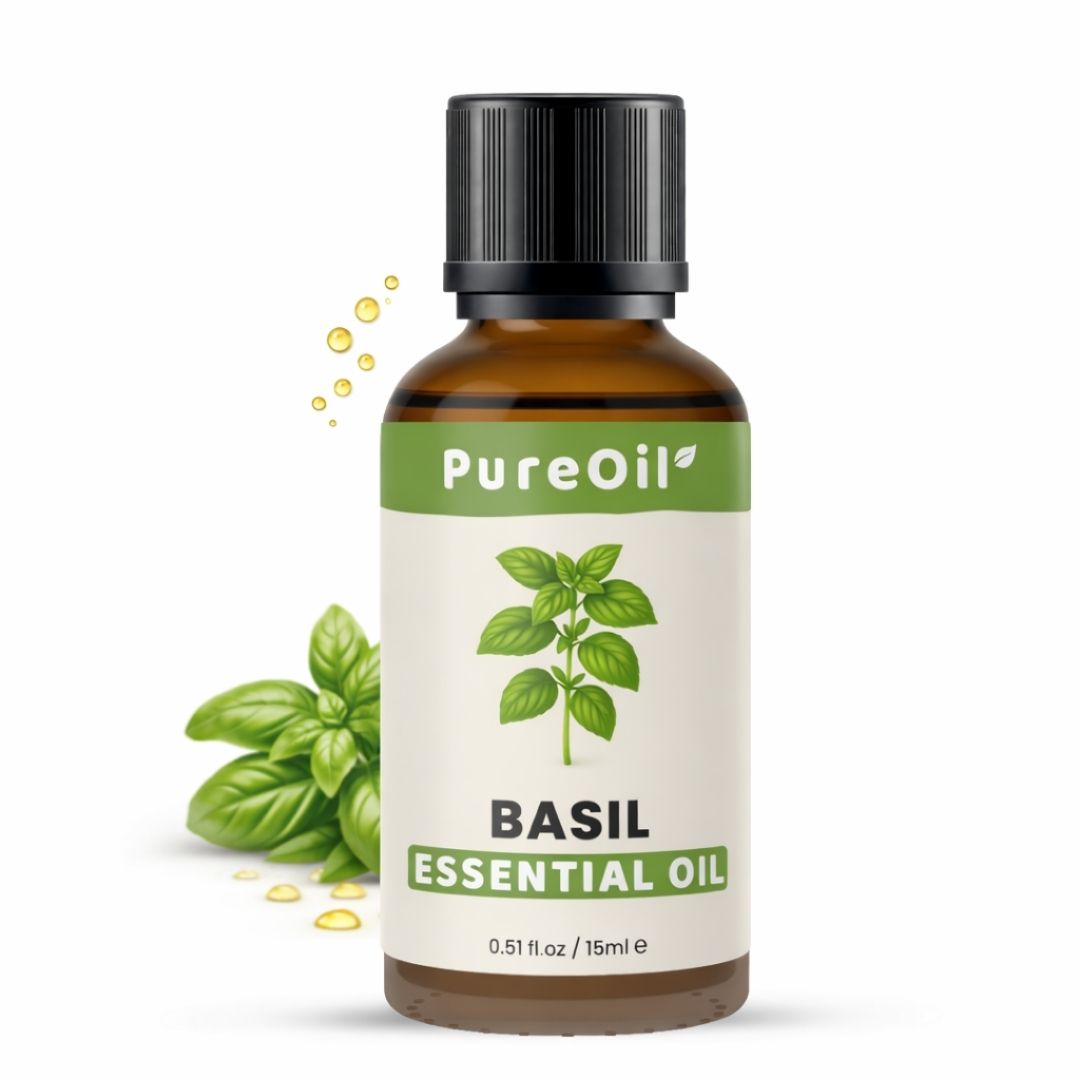Basilicum Etherische Olie 100% Puur & Stoomgedestilleerd