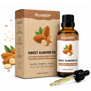 Zoete amandel olie (100% Natuurlijk & Koudgeperst)