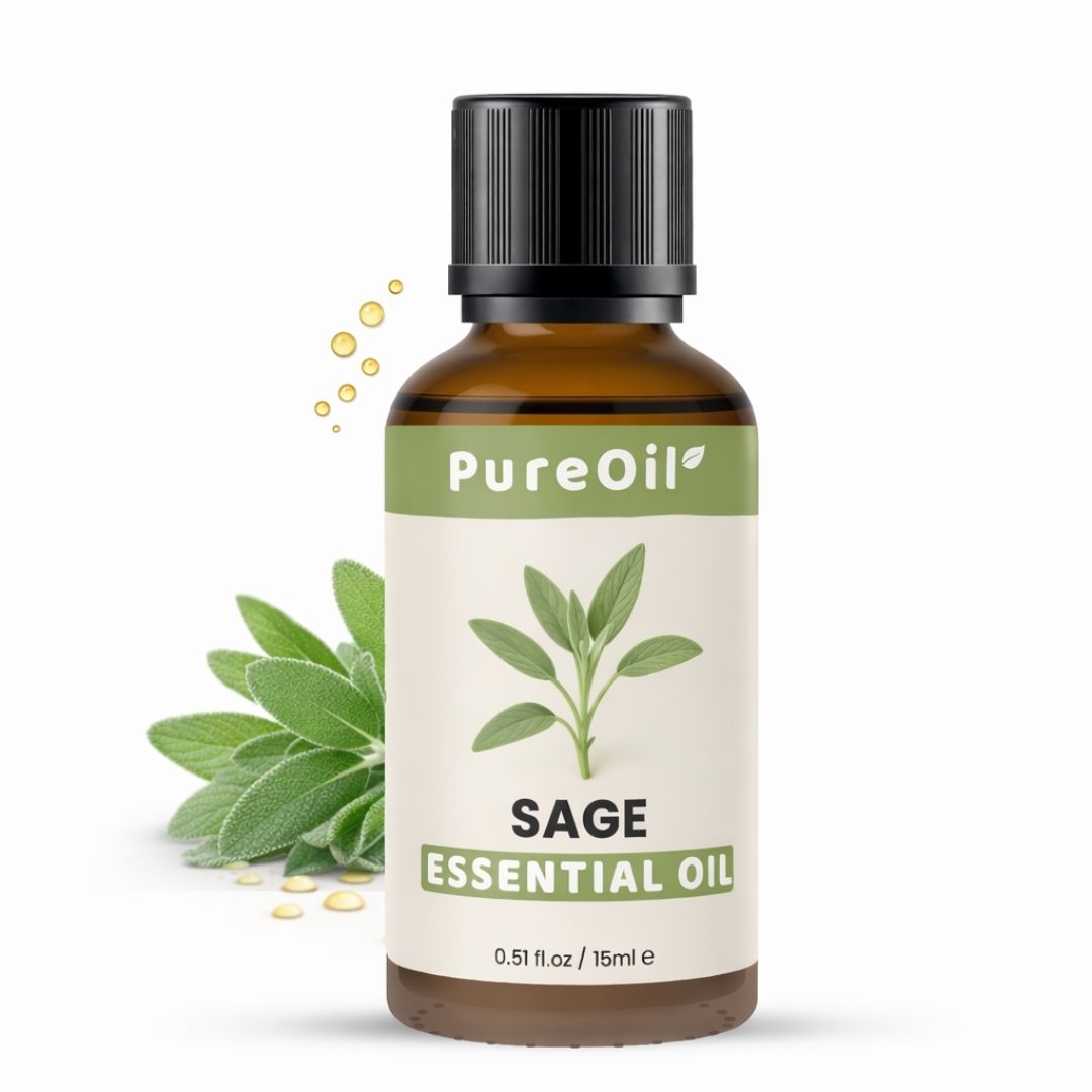 Salie Etherische Olie 100% Puur & Stoomgedestilleerd