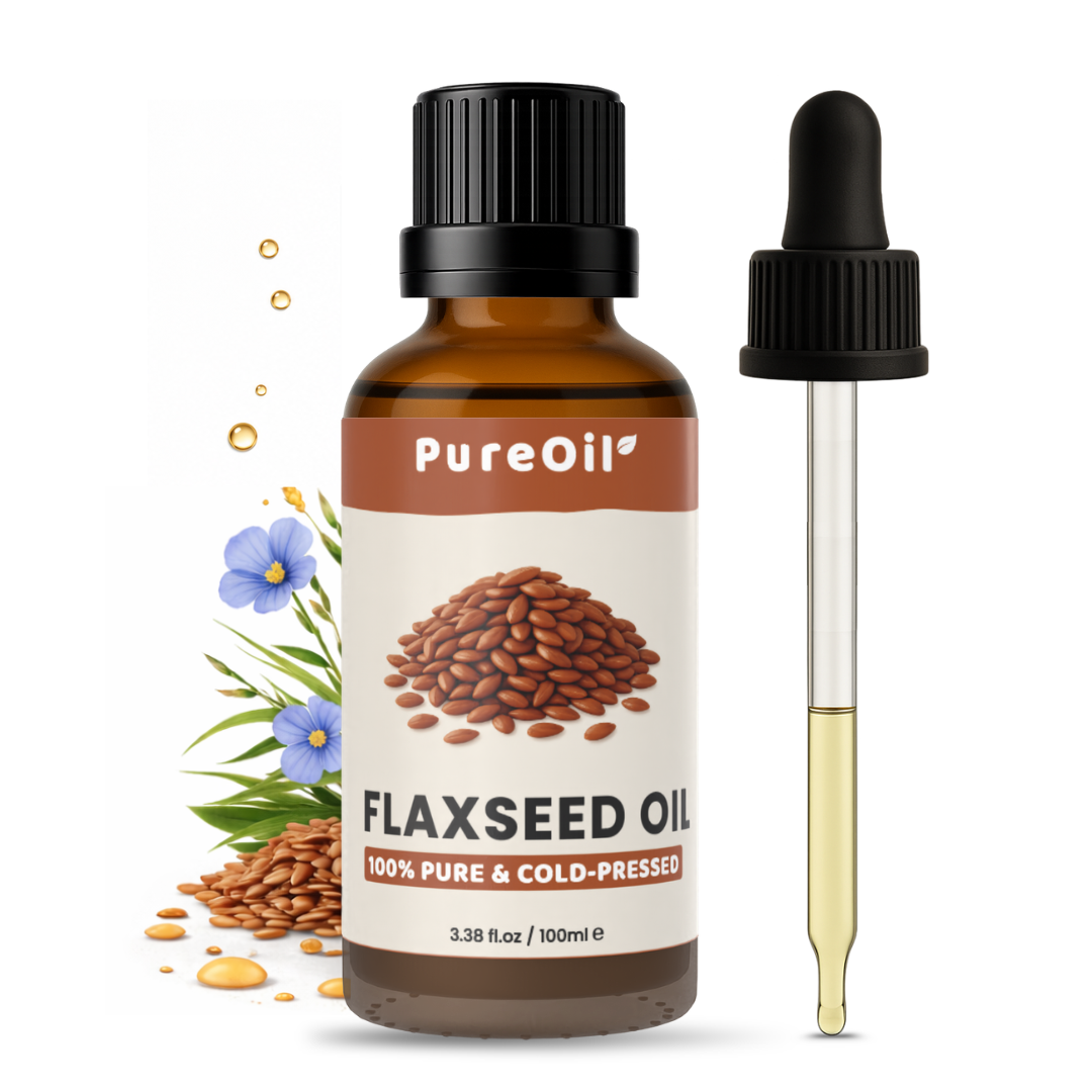 Flaxseed Oil (100ML) – 100% Pure & Cold-Pressed