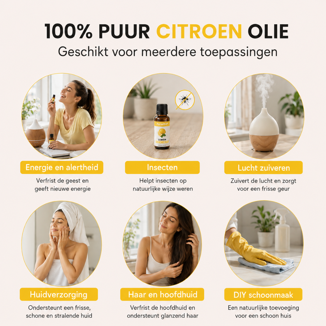 Ätherisches Zitronenöl 100 % rein & dampfdestilliert