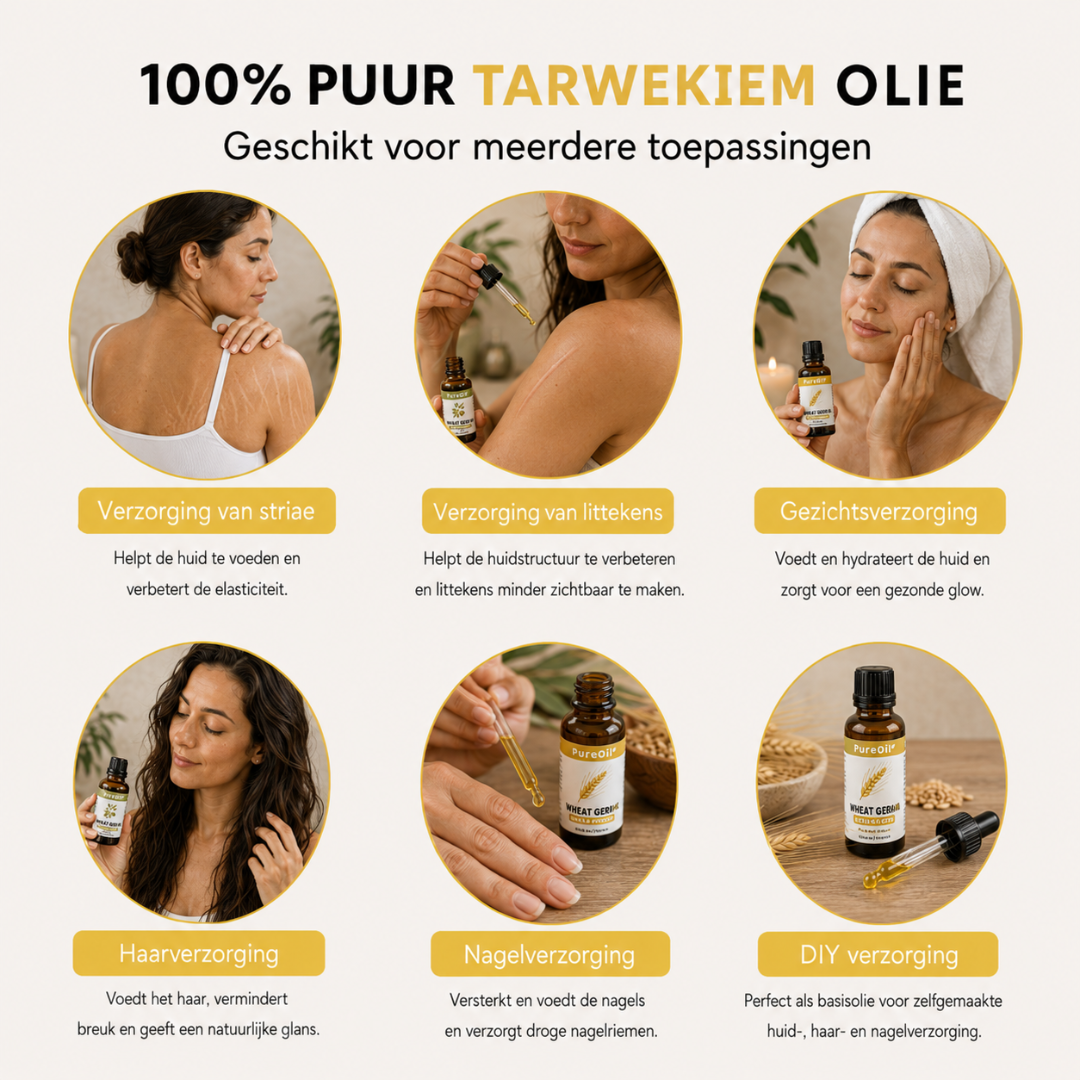 Huile de Germe de Blé (100ML) – 100% Pure & Pressée à Froid