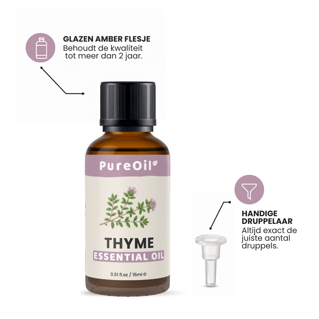 Huile Essentielle de Thym 100% Pure & Distillée à la Vapeur