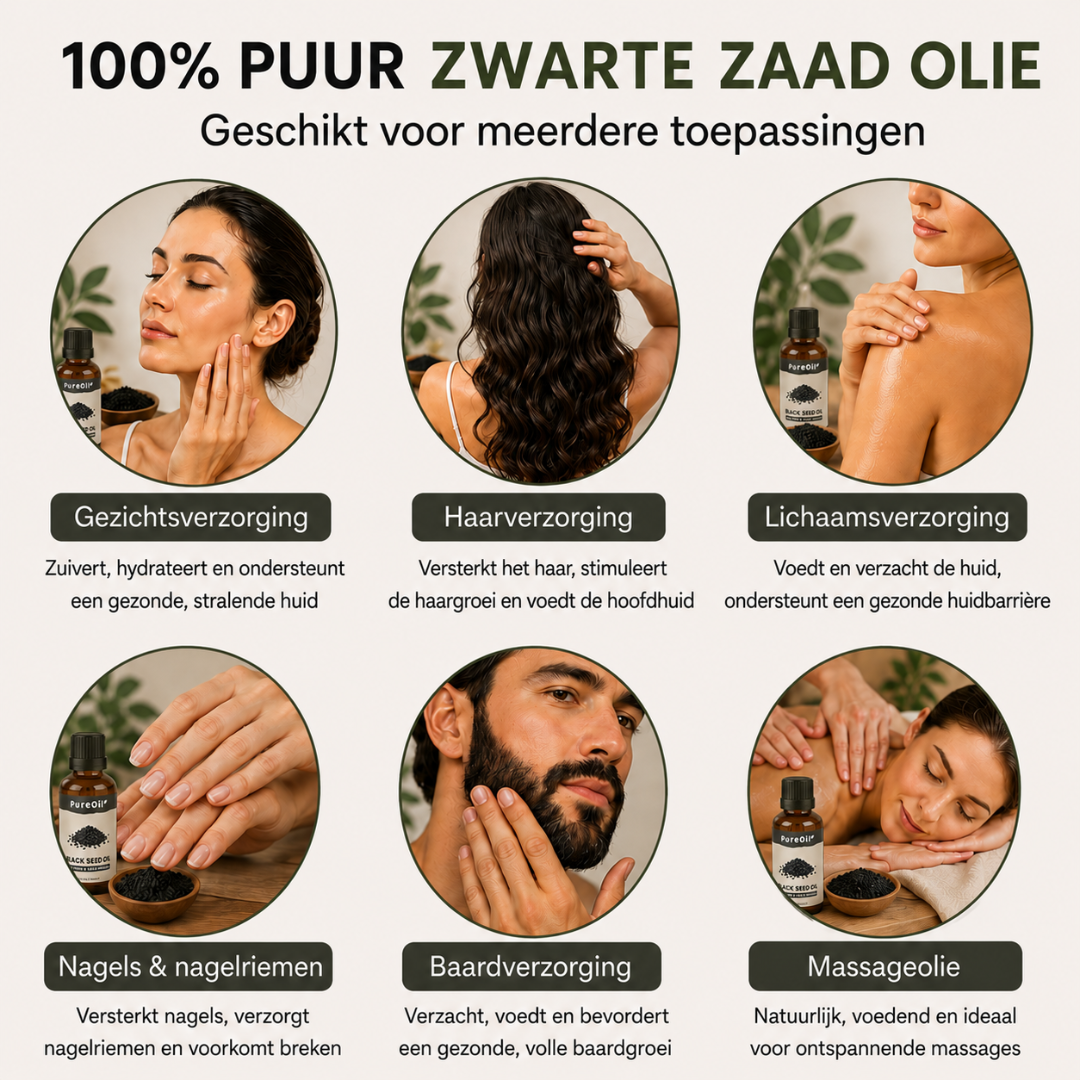 Zwarte Zaad Olie (100% Natuurlijk & Koudgeperst)
