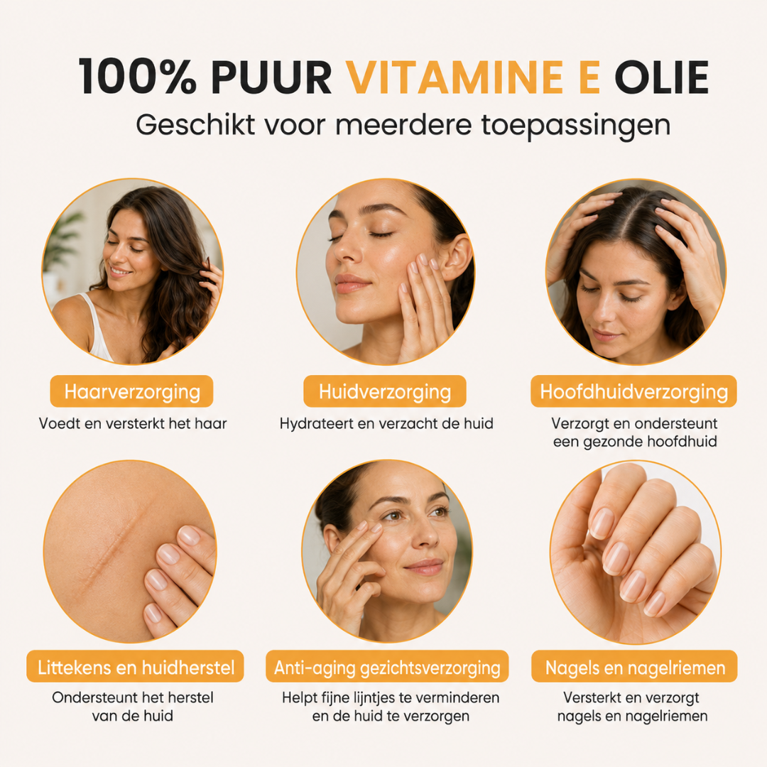 Vitamin E olie (100ML) 100% Puur & Koudgeperst