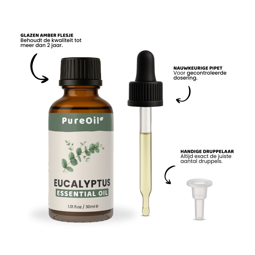 Eucalyptus Olie (30ML) 100% Puur & Stoomgedestilleerd