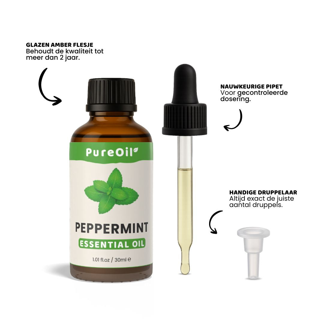 Pepermunt Olie (30ml) 100% Puur & Stoomgedestilleerd