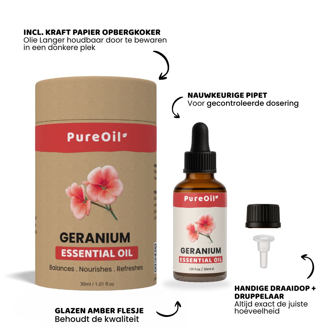 Geranium (30ML) 100% Puur & Stoomgedestilleerd