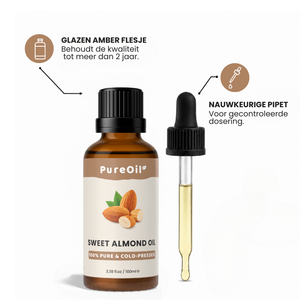 Zoete amandel olie (100% Natuurlijk & Koudgeperst)