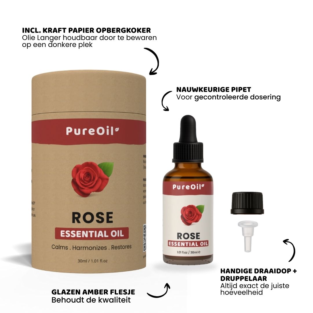 Rozen Olie (30ML) 100% Puur & Stoomgedestilleerd