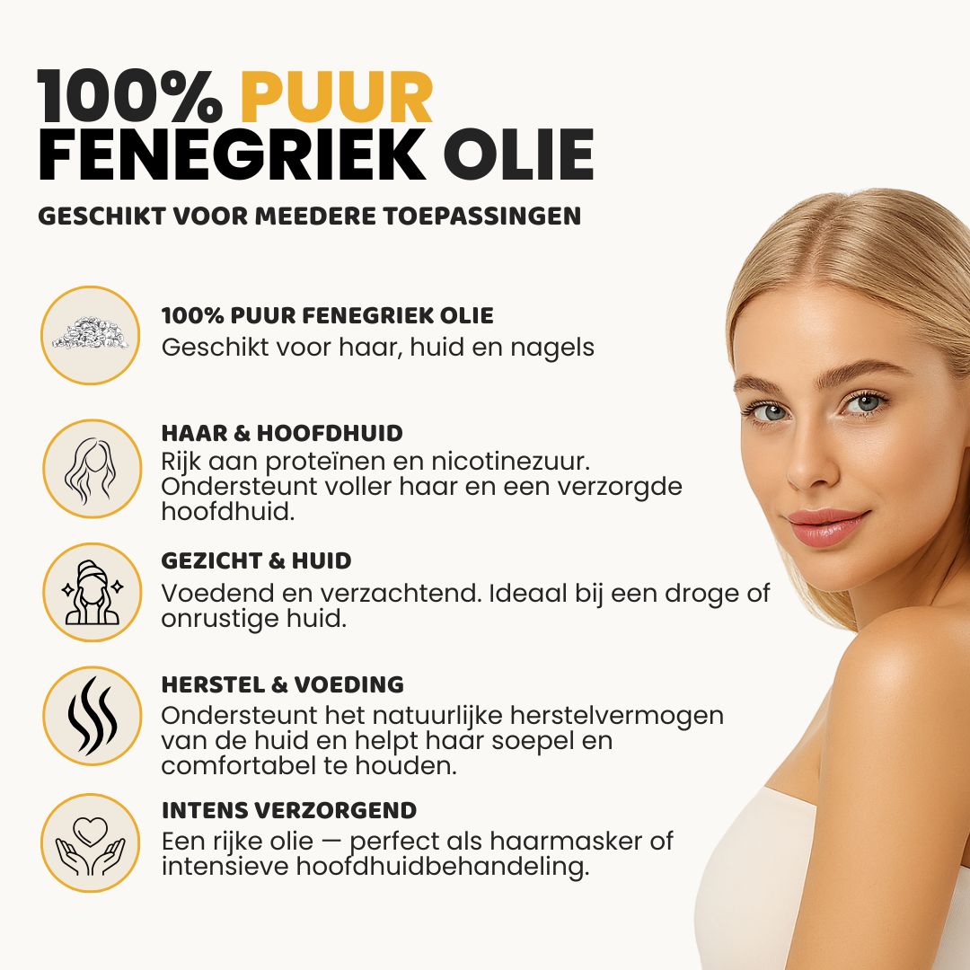Fenegriek Oil (100ML) 100% Puur & Koudgeperst