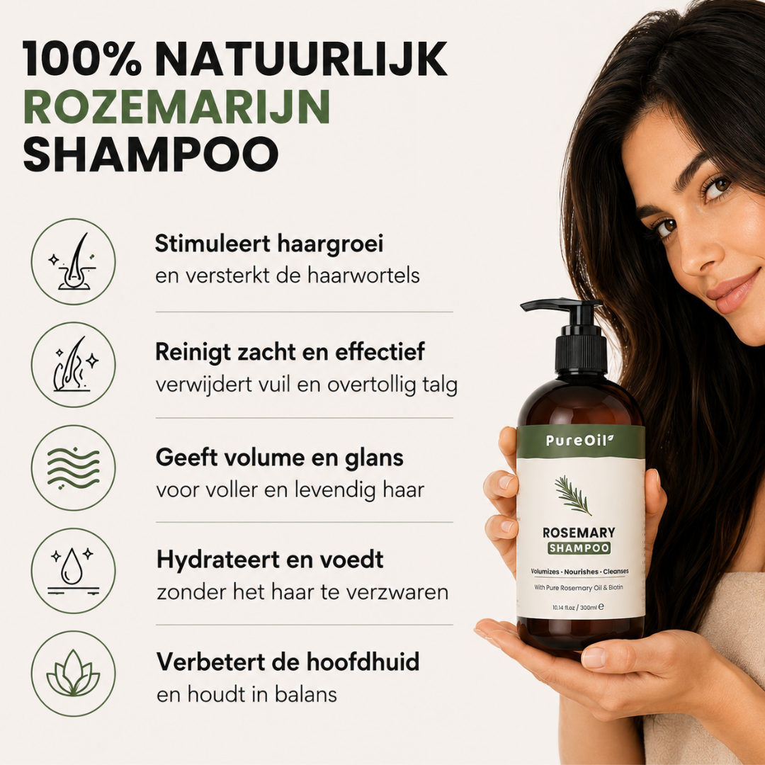 Rozemarijn Shampoo (300ML) - Met 100% Natuurlijk Ingrediënten