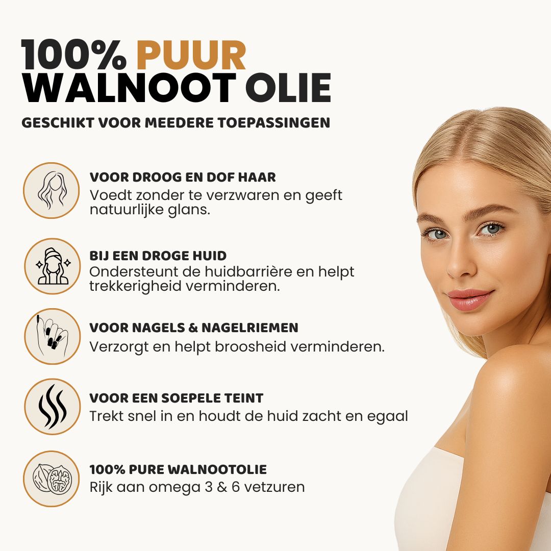 Walnoot Olie 100% Puur & Koudgeperst