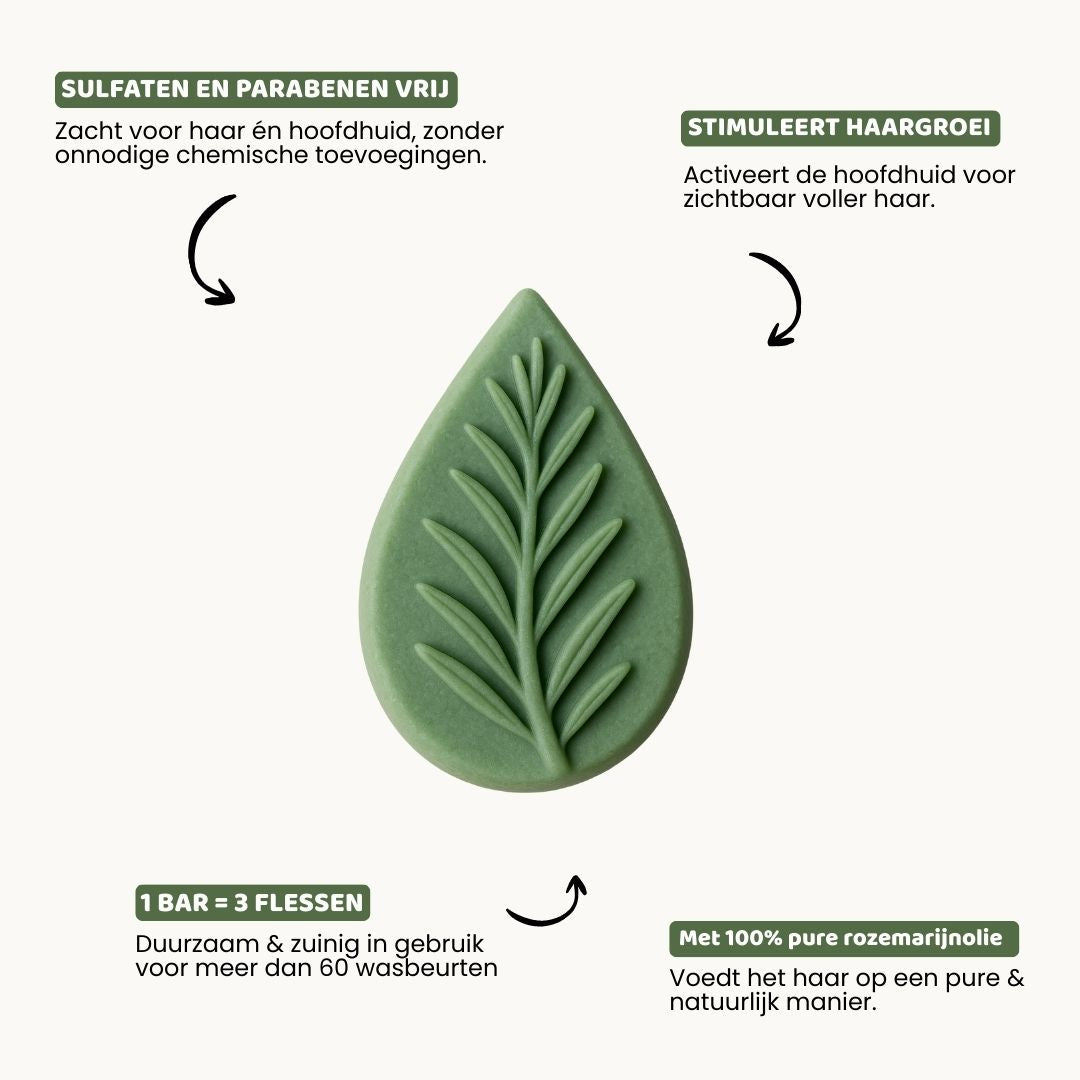 Rozemarijn Shampoo Bar - 100% Natuurlijk - 80g