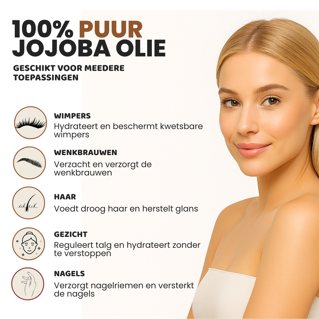 Jojoba Olie (100ML) 100% Puur & Koudgeperst