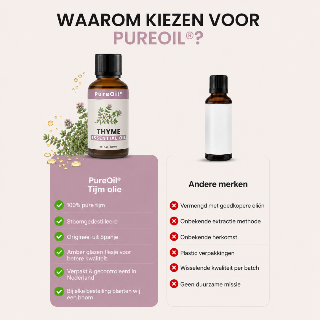 Huile Essentielle de Thym 100% Pure & Distillée à la Vapeur