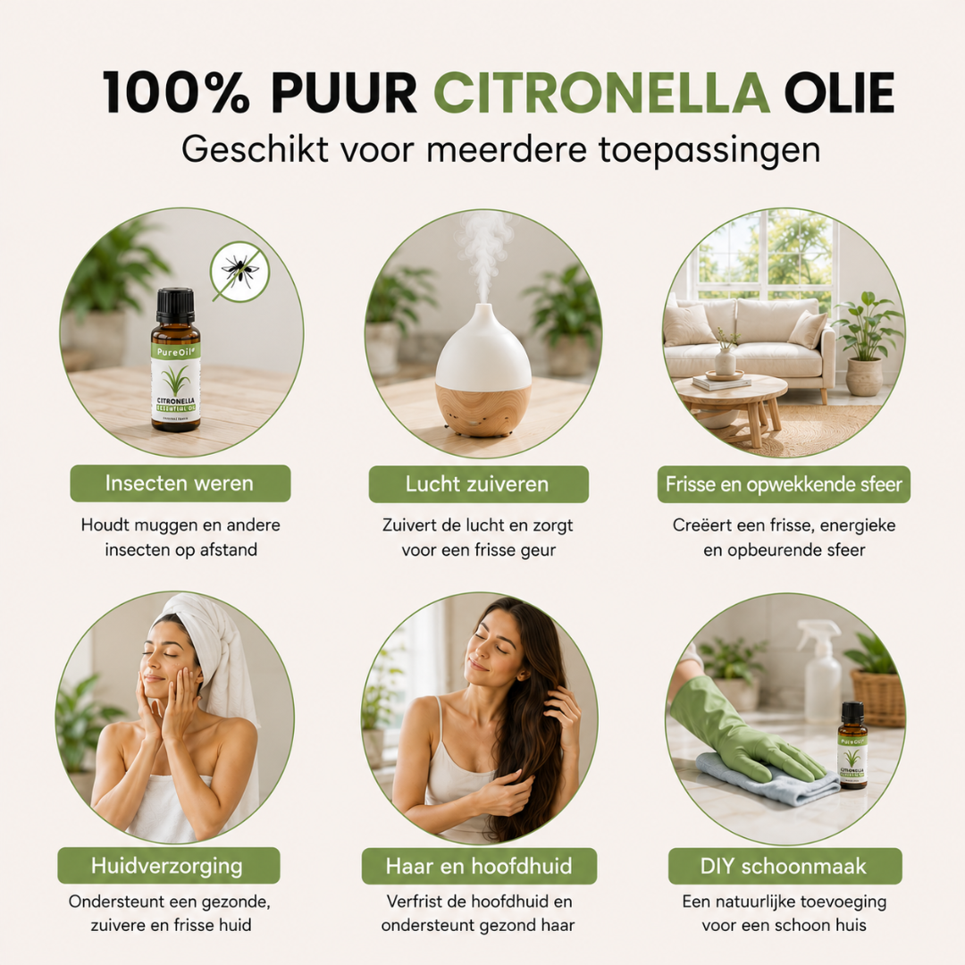 Ätherisches Citronellaöl 100 % rein & dampfdestilliert