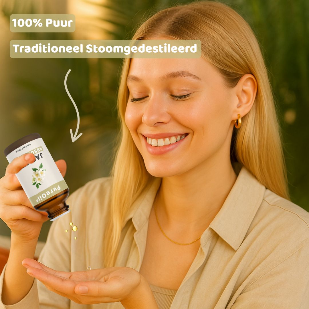 Jasmijn Etherische Olie 100% Puur & Stoomgedestilleerd