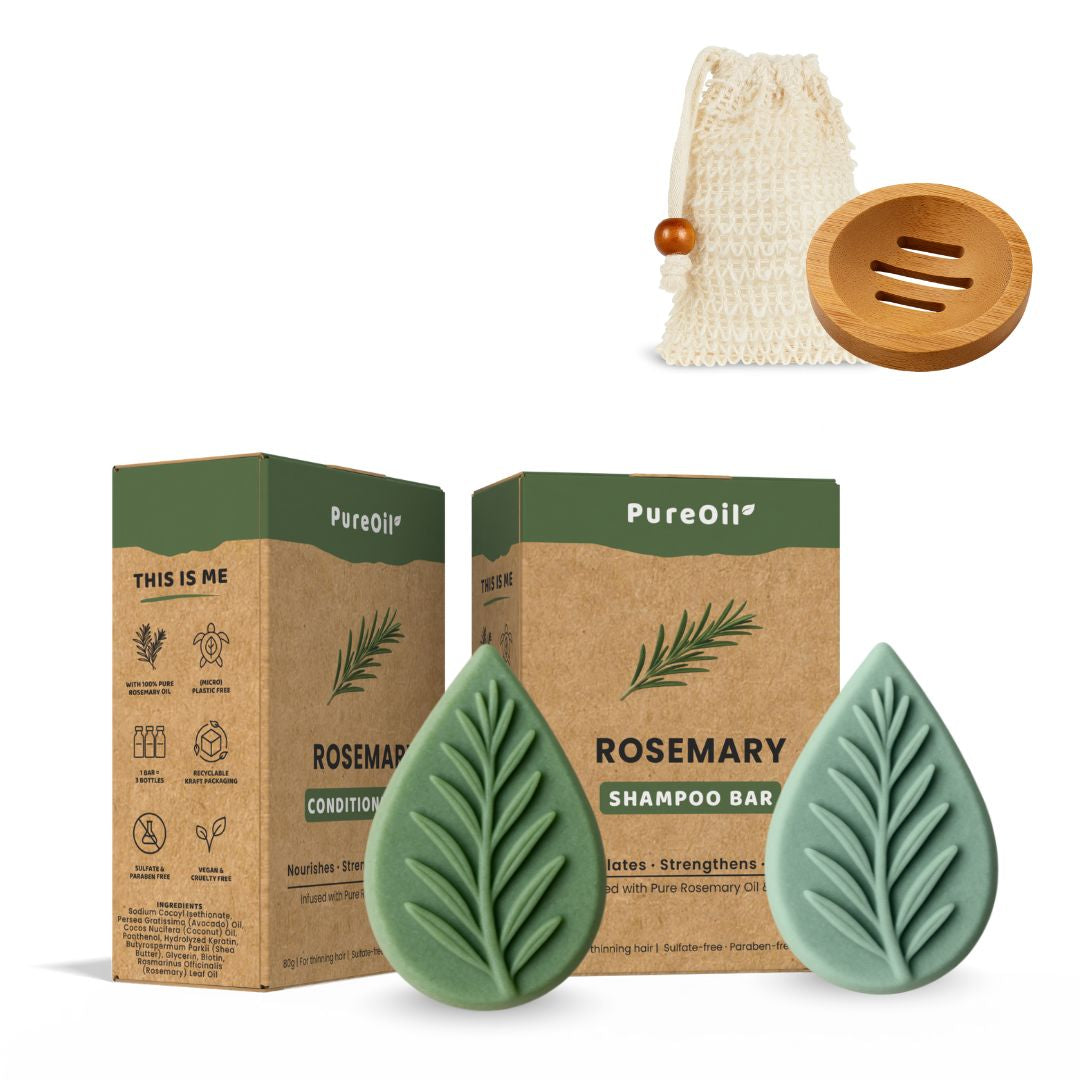 Rosemary Shampoo and Conditioner Bar Set