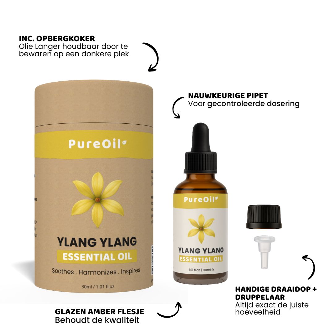 Ylang Ylang Olie (30ML) 100% Puur & Stoomgedestilleerd