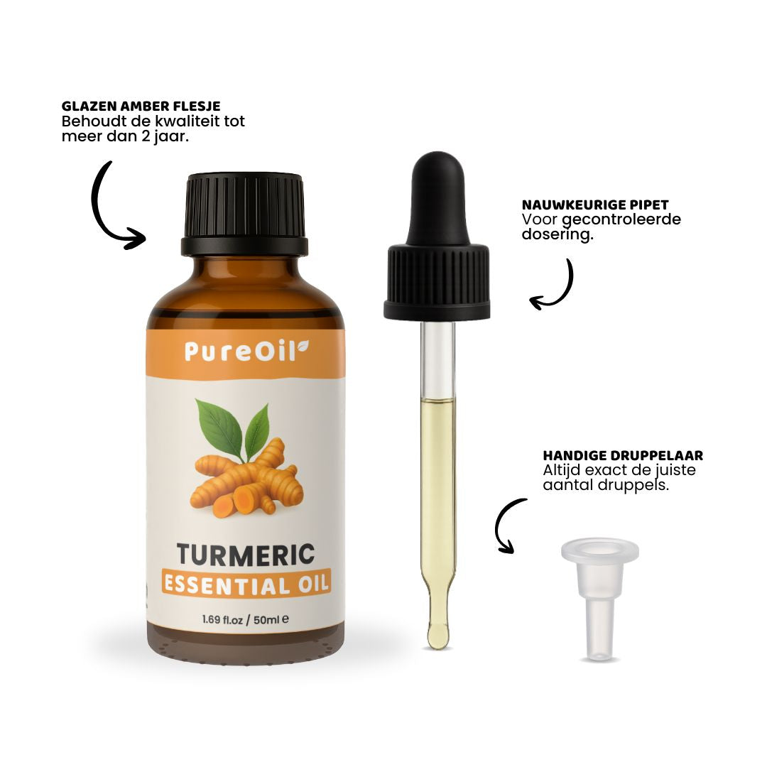 Kurkuma Olie (50ML) 100% Puur & Stoomgedestilleerd