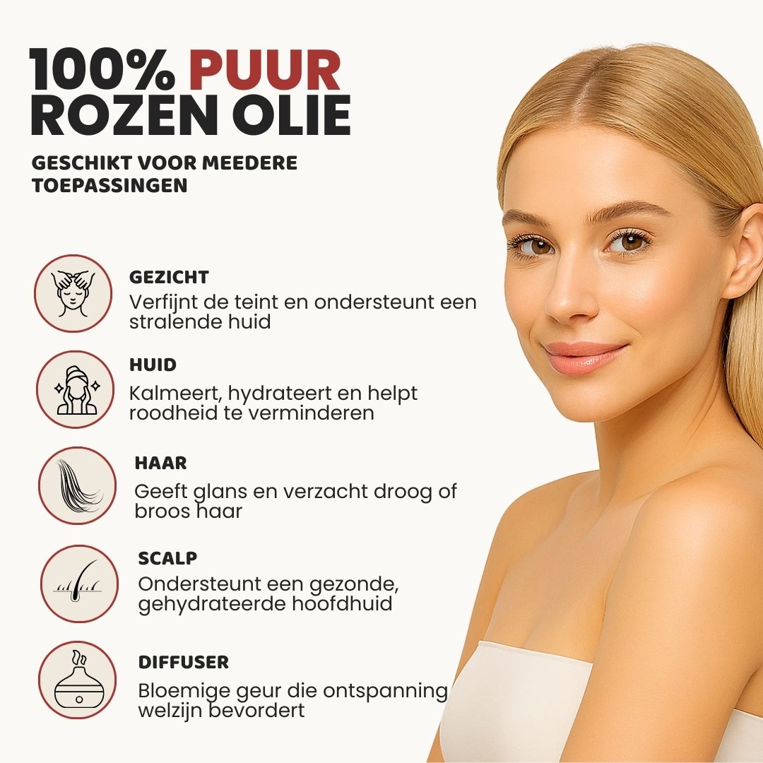 Rozen Olie (30ML) 100% Puur & Stoomgedestilleerd