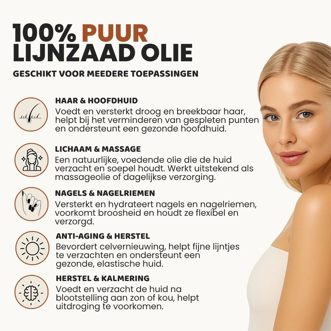 Lijnzaad Olie (100ML) – 100% Puur & Koudgeperst