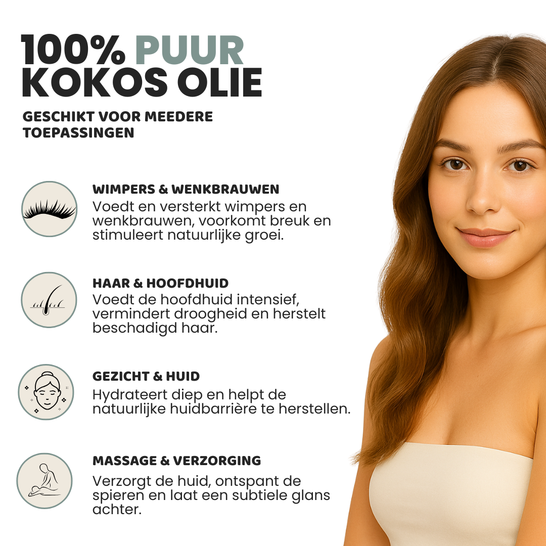 Kokos Olie (100ML) - 100% Puur & Koudgeperst