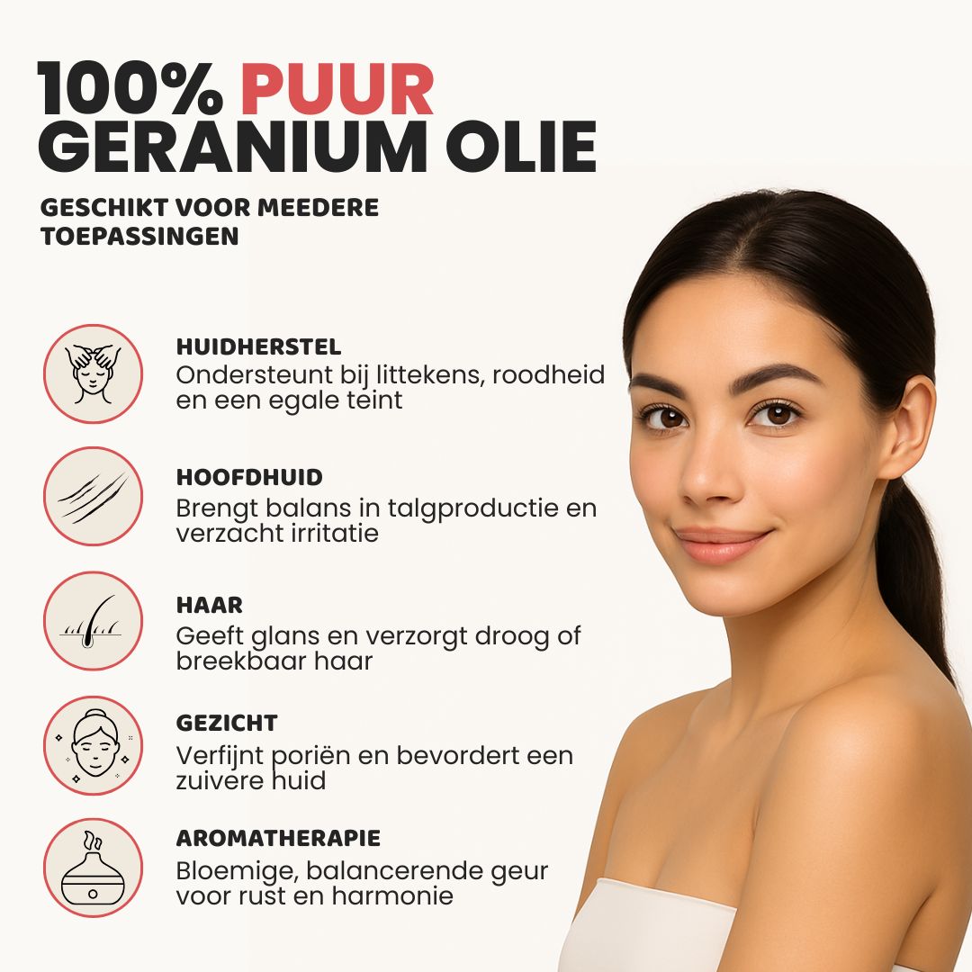 Geranium (30ML) 100% Puur & Stoomgedestilleerd
