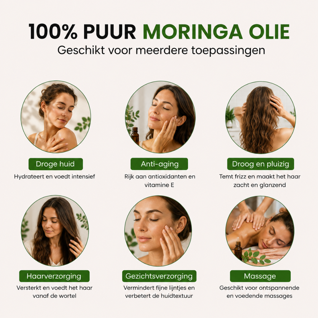 Moringa Olie (50ML) 100% Puur & Koudgeperst