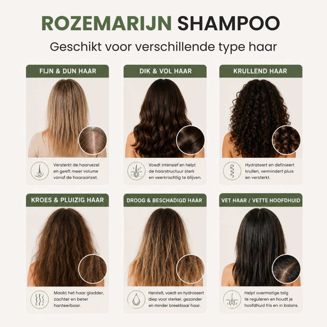 Rozemarijn Shampoo (300ML) - Met 100% Natuurlijk Ingrediënten