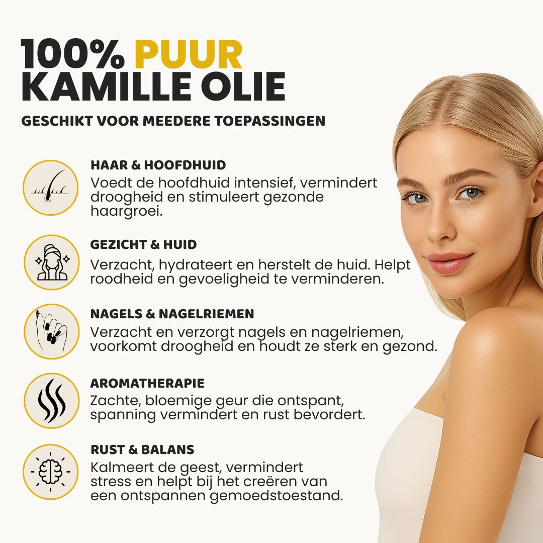 Kamille Olie (30ML) 100% Puur & Stoomgedestilleerd