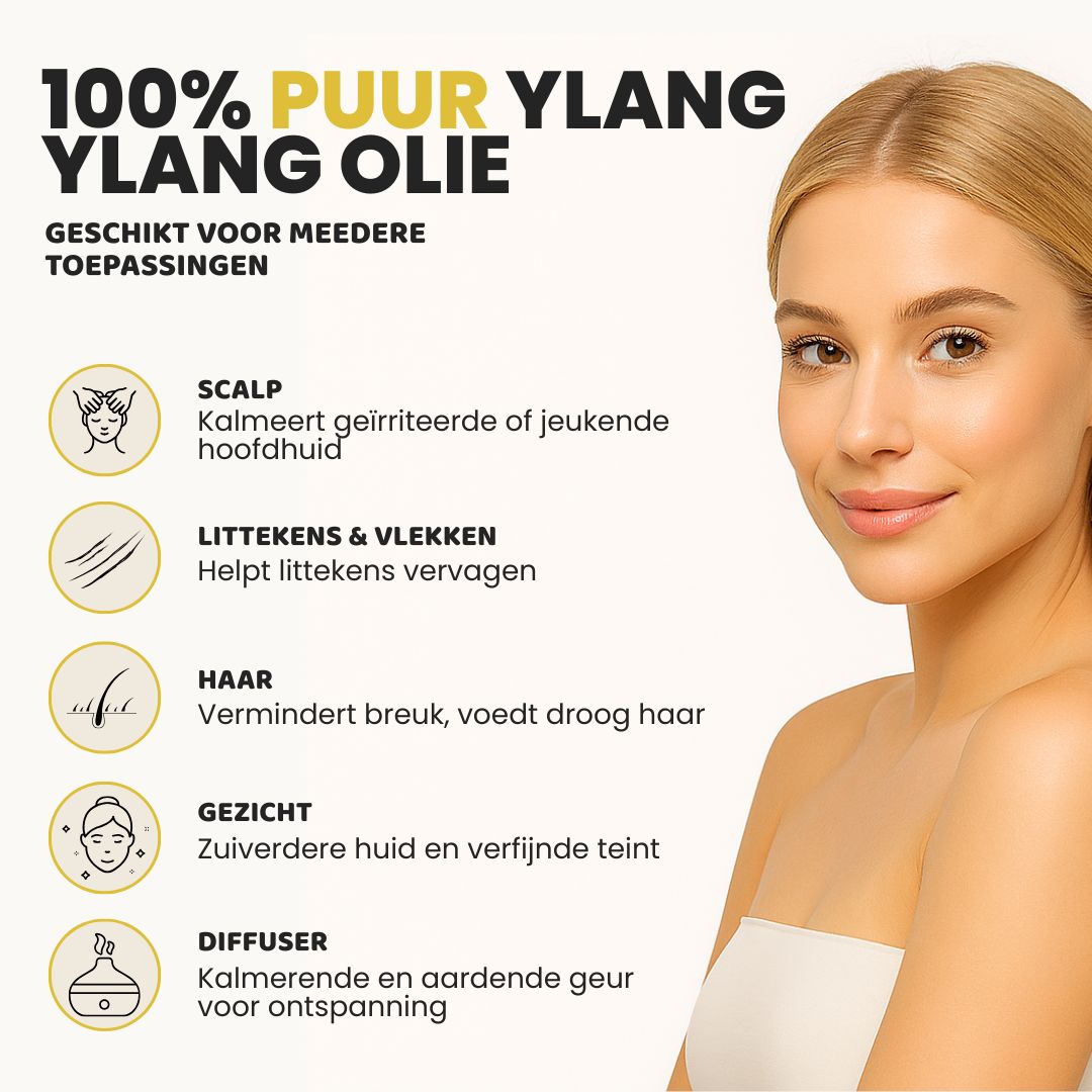 Ylang Ylang Olie (30ML) 100% Puur & Stoomgedestilleerd