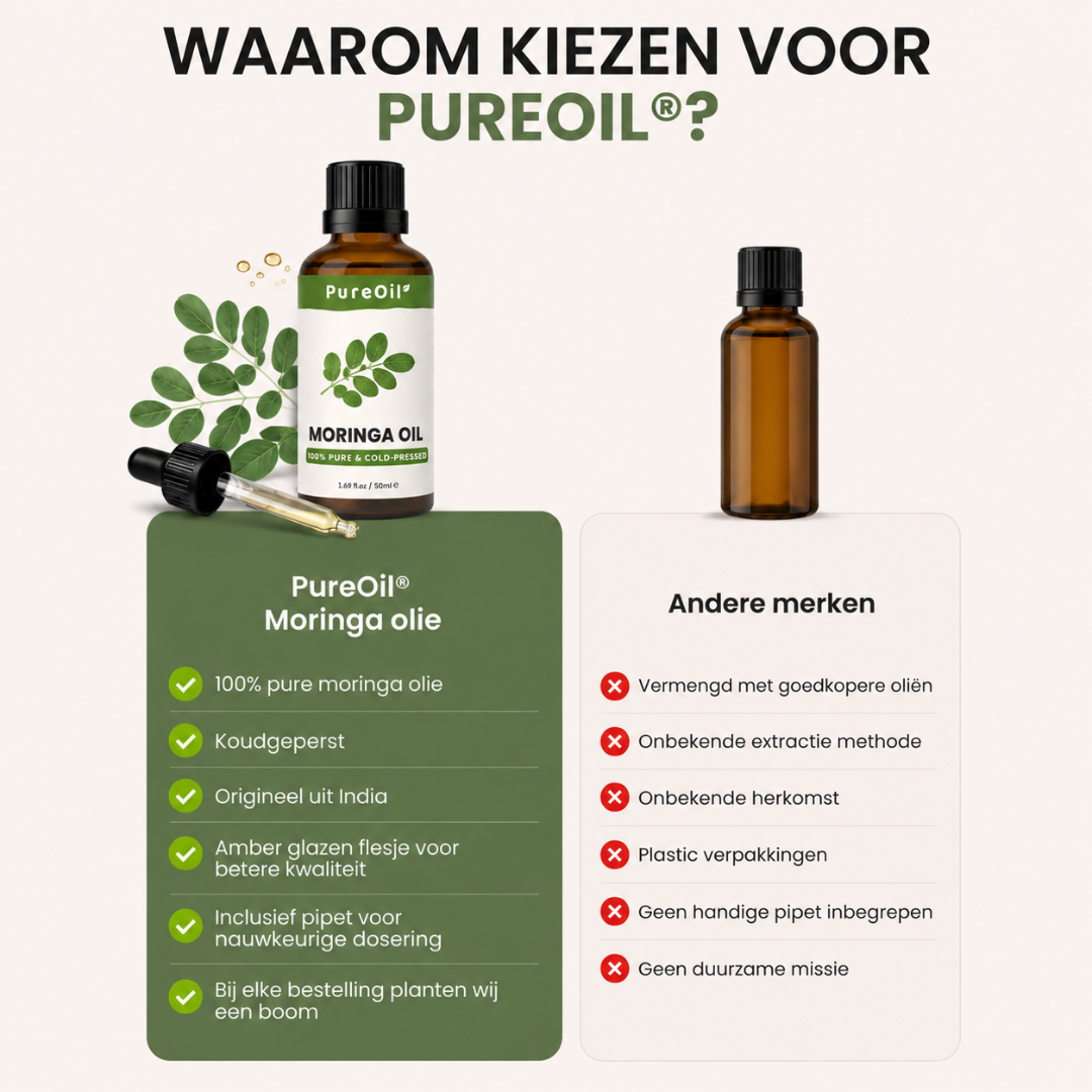 Moringa Olie (50ML) 100% Puur & Koudgeperst