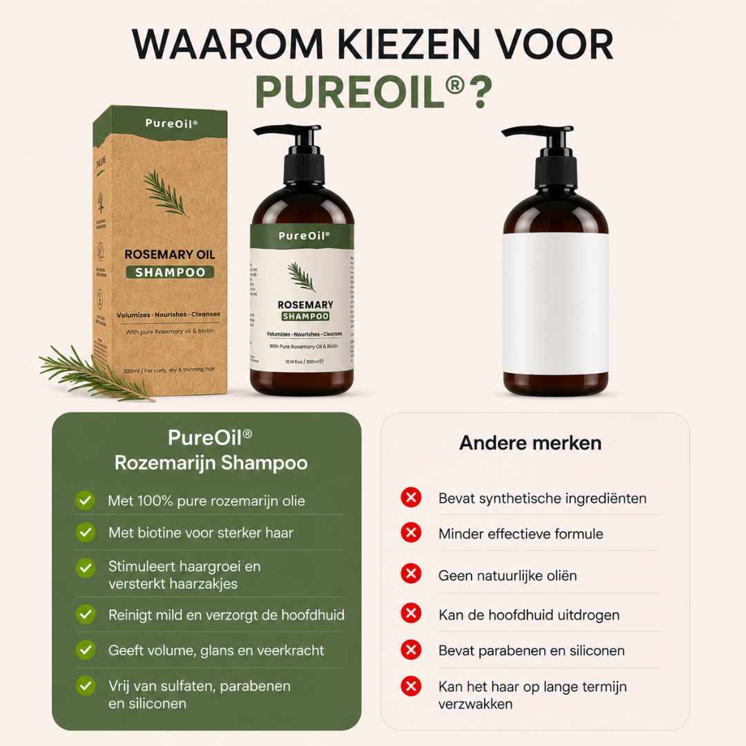 Rozemarijn Shampoo (300ML) - Met 100% Natuurlijk Ingrediënten