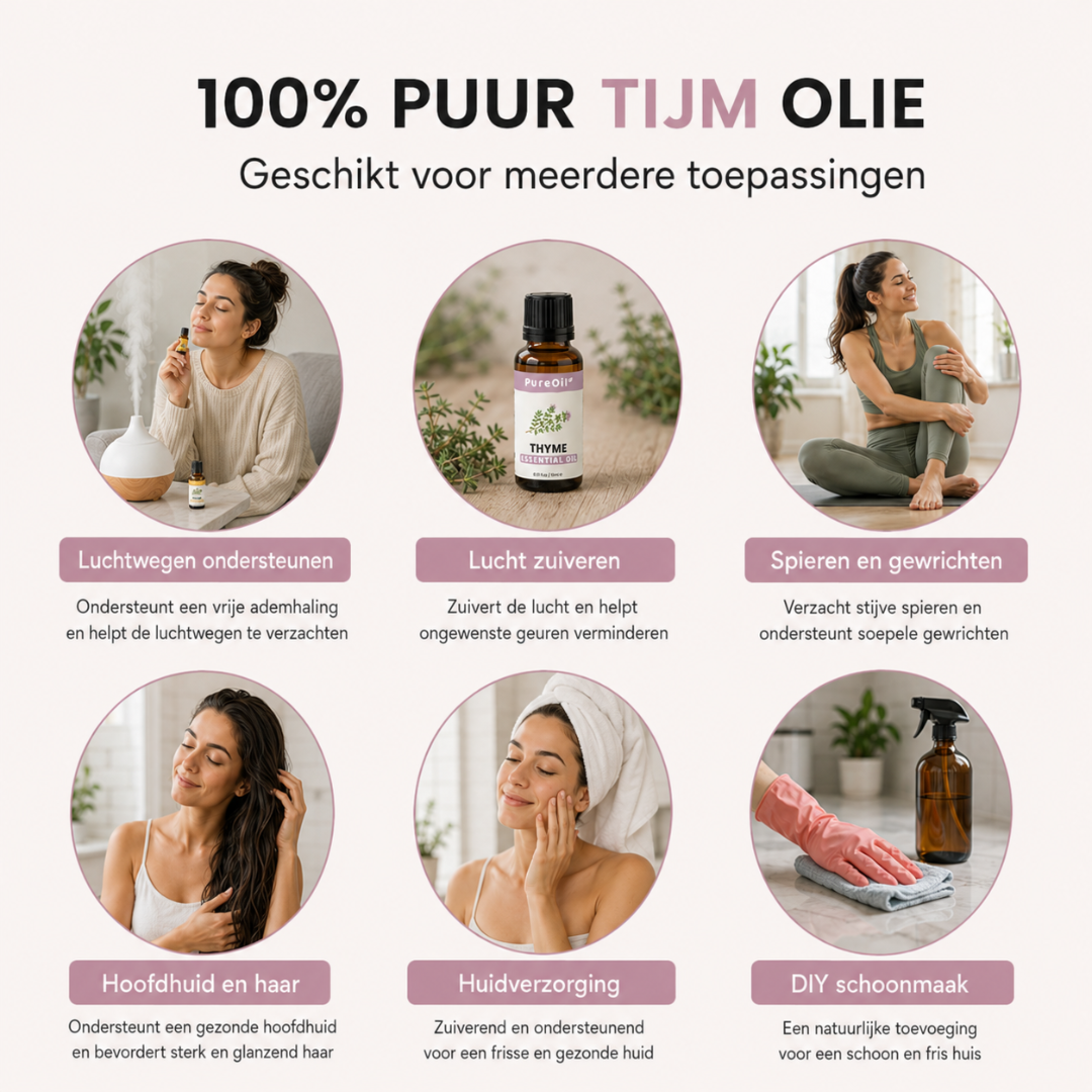 Huile Essentielle de Thym 100% Pure & Distillée à la Vapeur