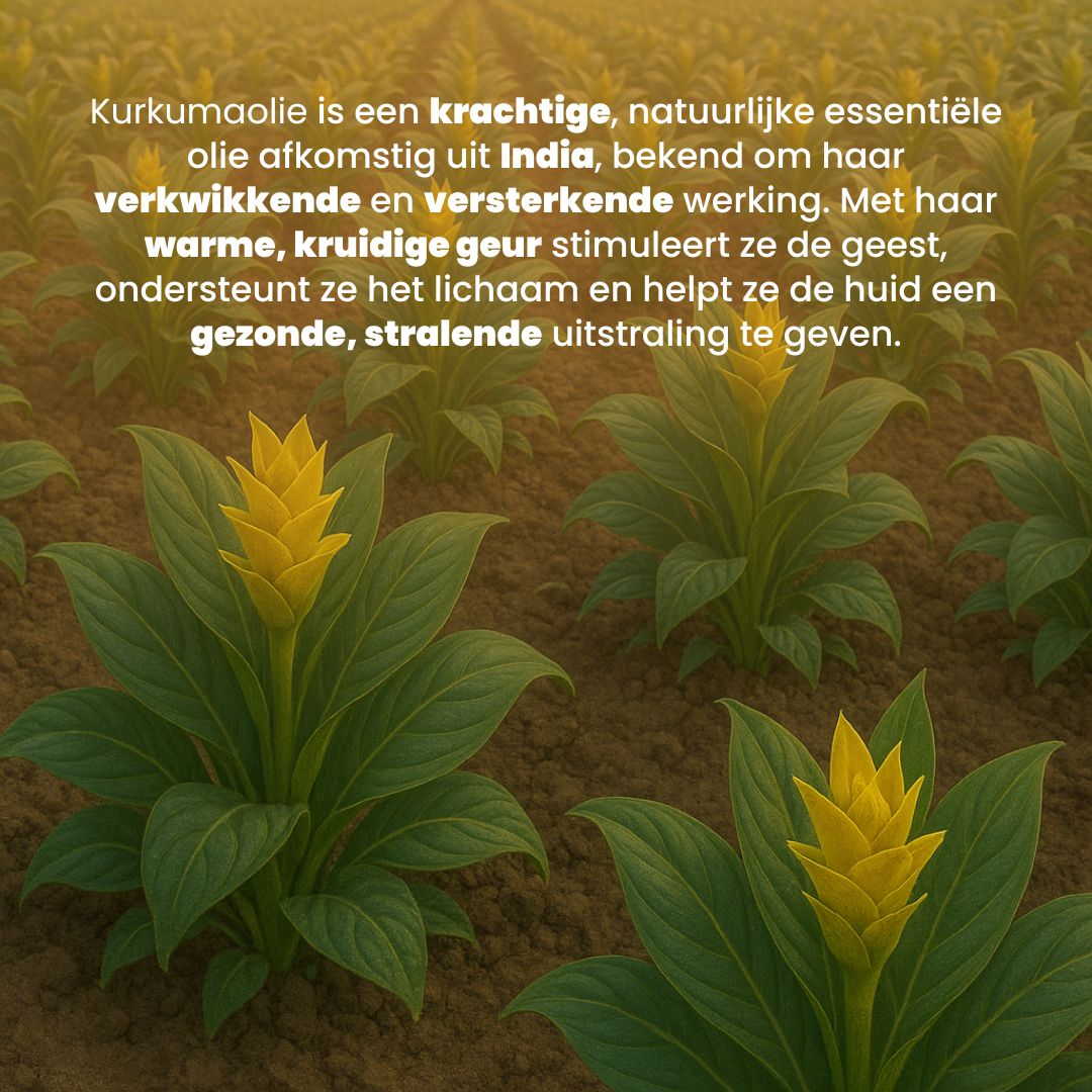 Kurkuma Olie (50ML) 100% Puur & Stoomgedestilleerd