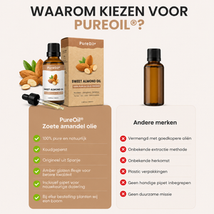 Zoete amandel olie (100% Natuurlijk & Koudgeperst)
