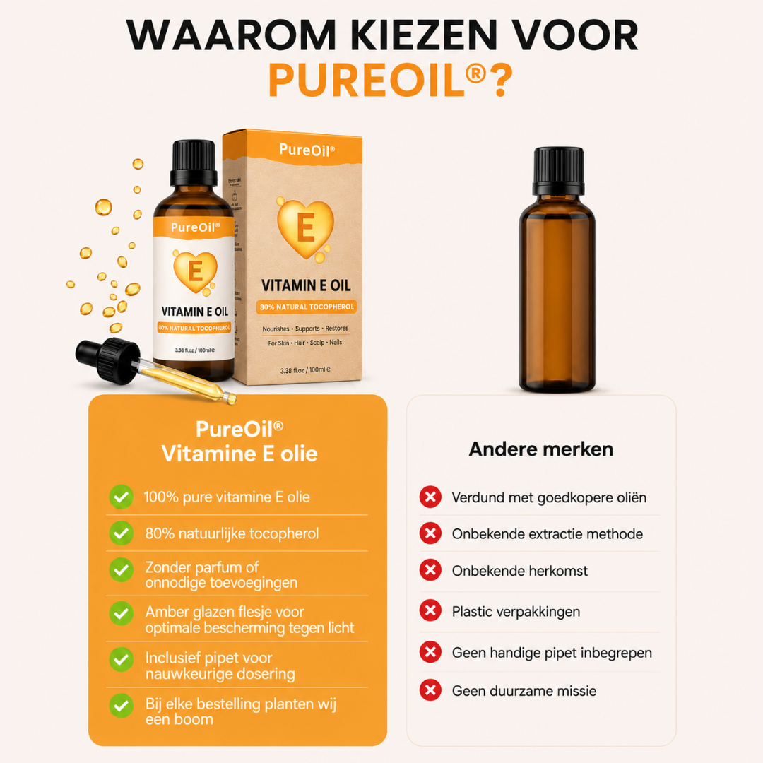 Vitamin E olie (100ML) 100% Puur & Koudgeperst