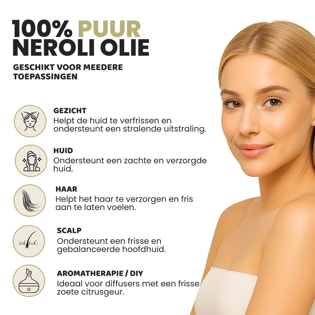 Neroli Etherische Olie 100% Puur & Stoomgedestilleerd