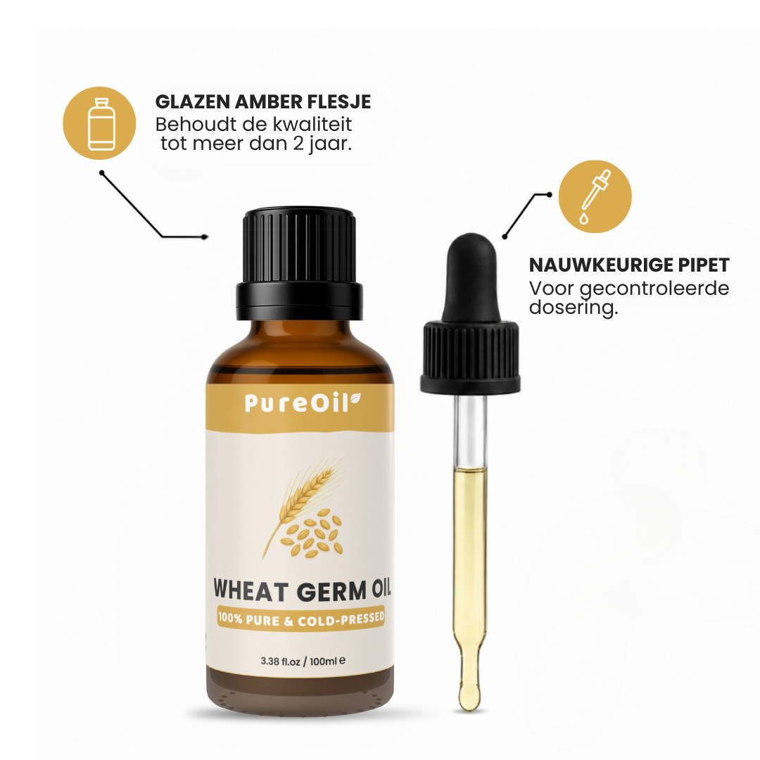 Huile de Germe de Blé (100ML) – 100% Pure & Pressée à Froid