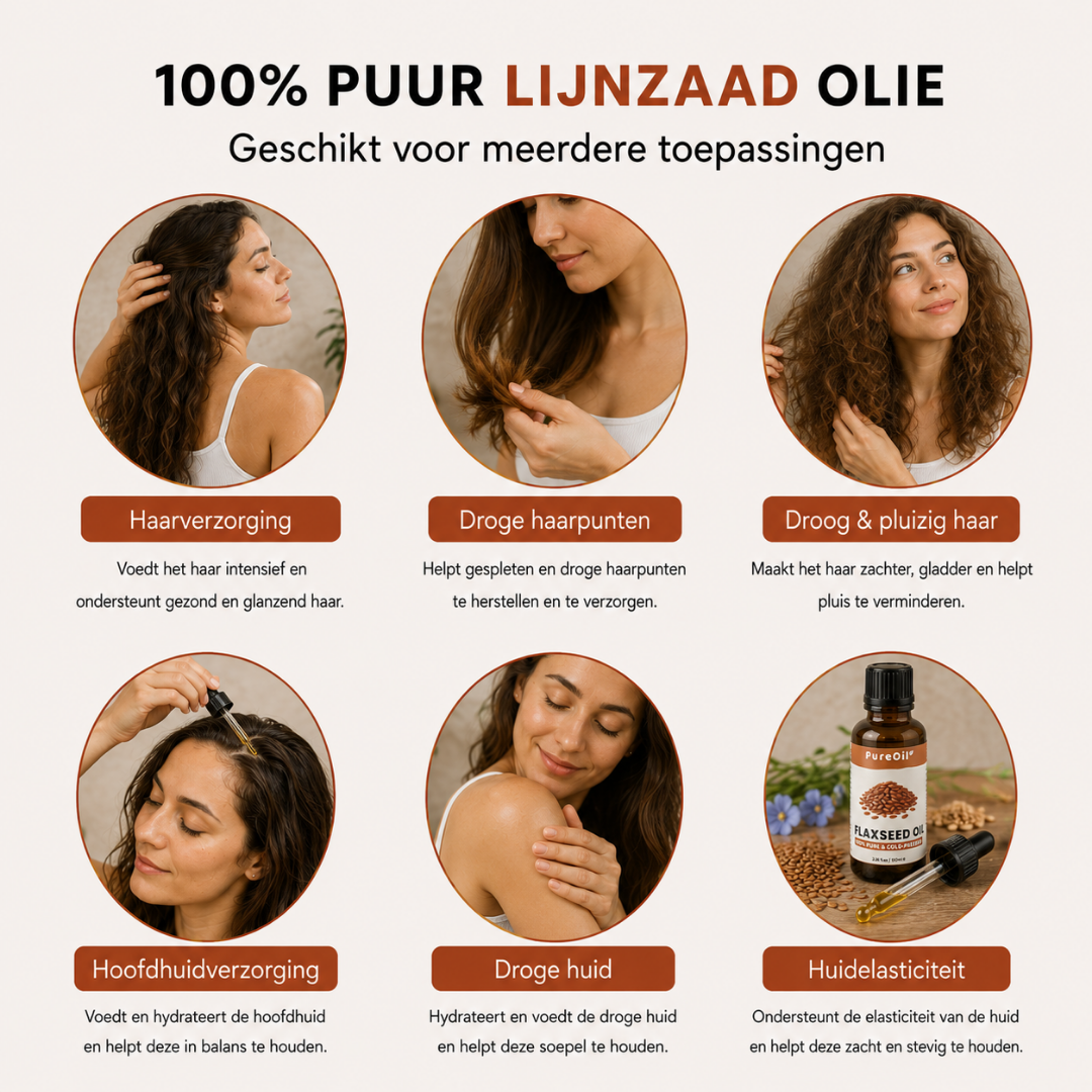 Huile de Lin (100ML) – 100% Pure & Pressée à Froid