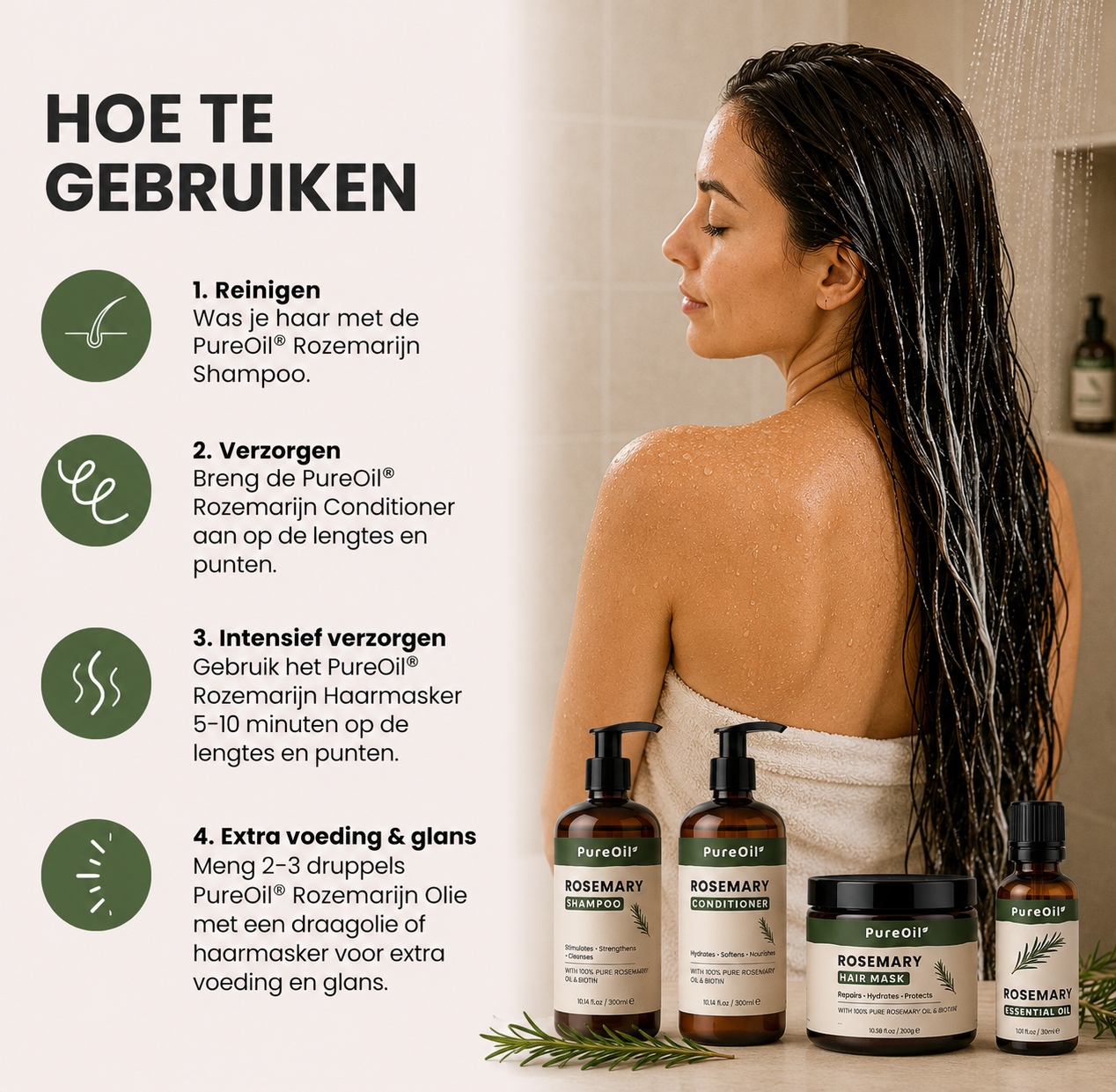 Rozemarijn Masker (300ML) - Met 100% Natuurlijk Ingrediënten