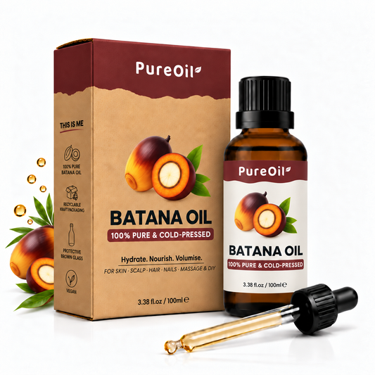 PureOil Batana olie 100 ml kraft verpakking
