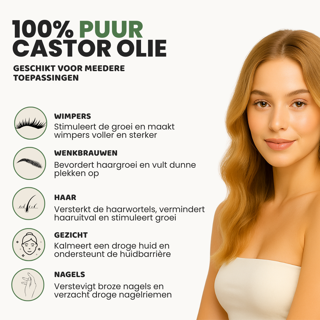 Castor Olie (100ML) - 100% Puur & Koudgeperst